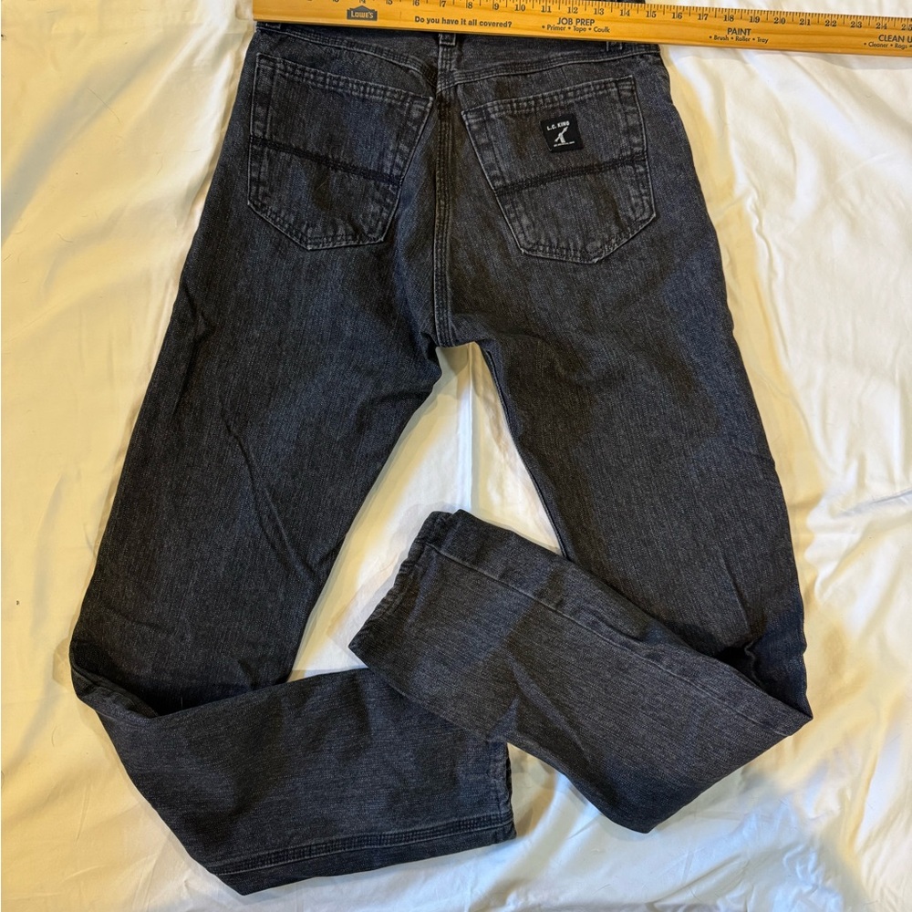 Men's LC King Black denim jeans 30x35 - Picture 3 of 5